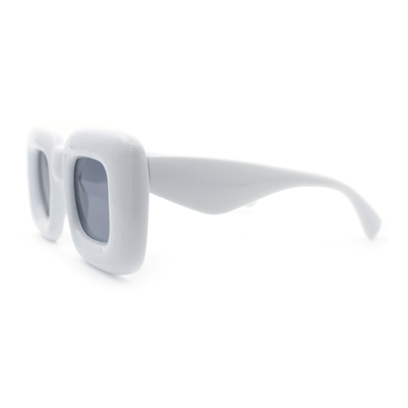Womens Ballon Super Thick Rectangle Retro Sunglasses