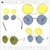 Retro Smiley Face Double Flip Up Round Circle Lens Hippie Sunglasses