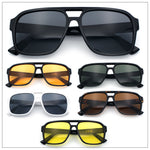 Mens Iconic Retro Tear Drop Officer Style Racer Plastic Sunglasses
