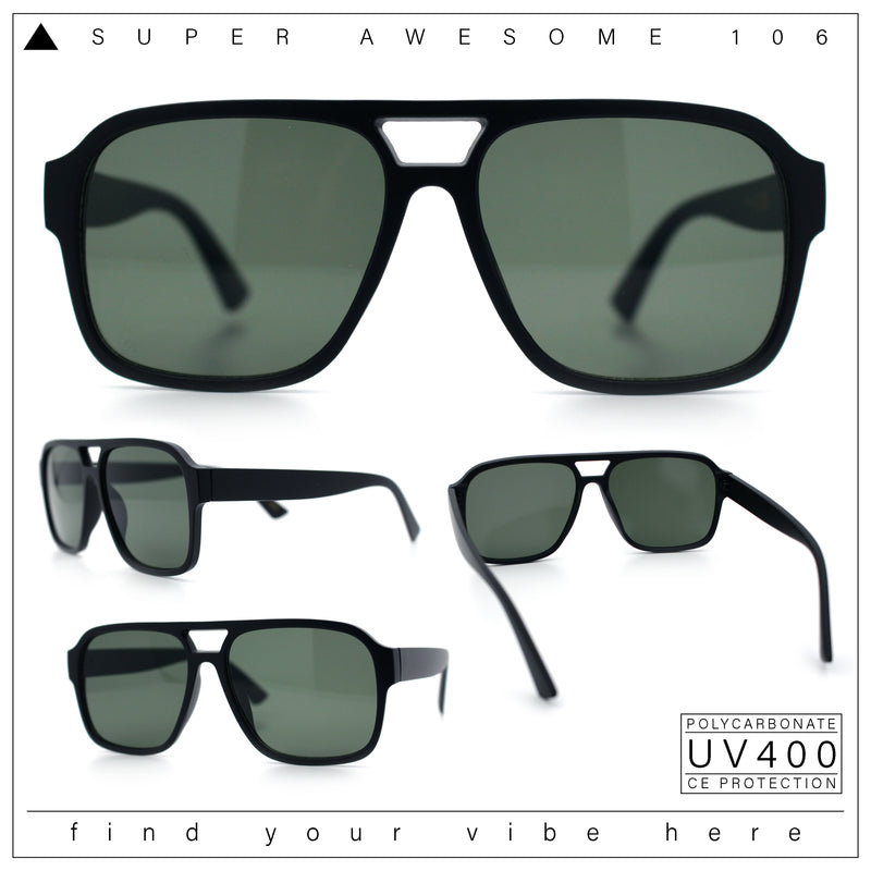 Mens Iconic Retro Tear Drop Officer Style Racer Plastic Sunglasses