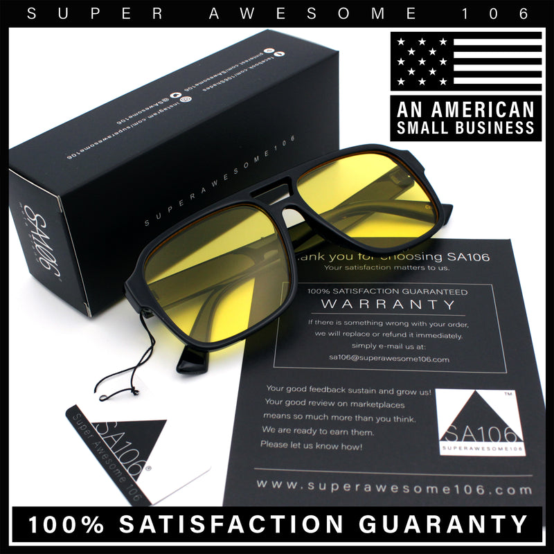 Mens Iconic Retro Tear Drop Officer Style Racer Plastic Sunglasses