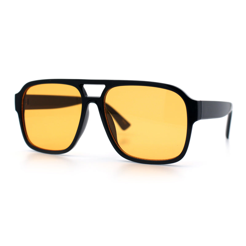 Mens Iconic Retro Tear Drop Officer Style Racer Plastic Sunglasses