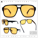 Mens Iconic Retro Tear Drop Officer Style Racer Plastic Sunglasses