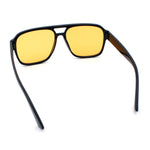 Mens Iconic Retro Tear Drop Officer Style Racer Plastic Sunglasses