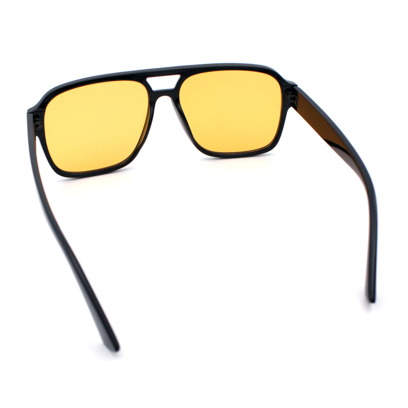 Mens Iconic Retro Tear Drop Officer Style Racer Plastic Sunglasses