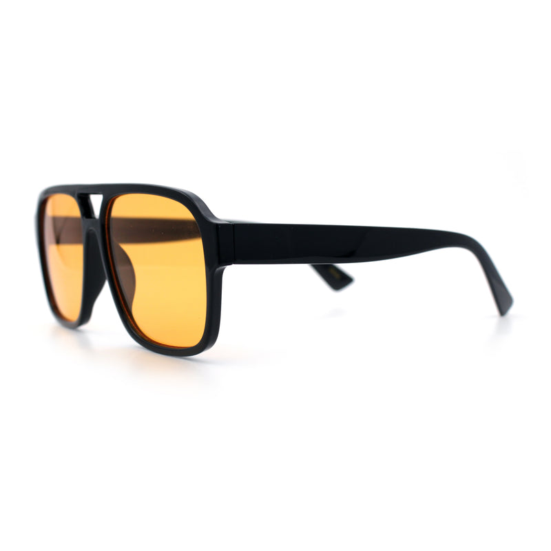Mens Iconic Retro Tear Drop Officer Style Racer Plastic Sunglasses