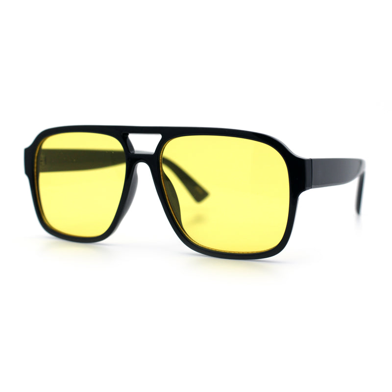 Mens Iconic Retro Tear Drop Officer Style Racer Plastic Sunglasses