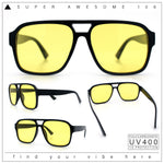 Mens Iconic Retro Tear Drop Officer Style Racer Plastic Sunglasses