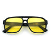 Mens Iconic Retro Tear Drop Officer Style Racer Plastic Sunglasses