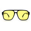 Mens Iconic Retro Tear Drop Officer Style Racer Plastic Sunglasses