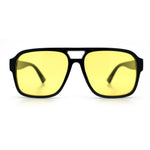 Mens Iconic Retro Tear Drop Officer Style Racer Plastic Sunglasses