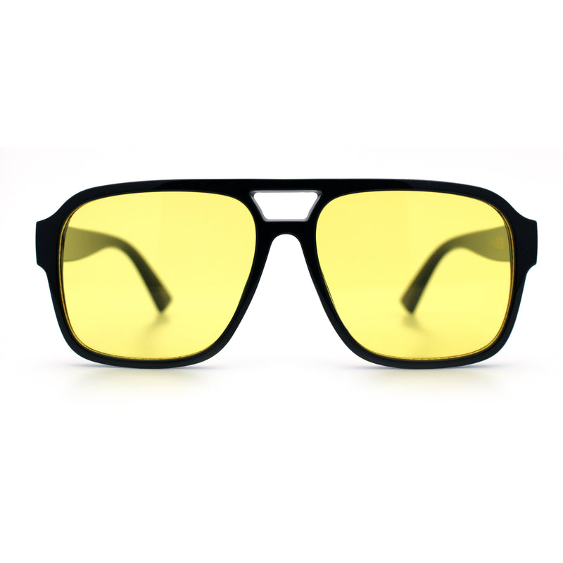 Mens Iconic Retro Tear Drop Officer Style Racer Plastic Sunglasses