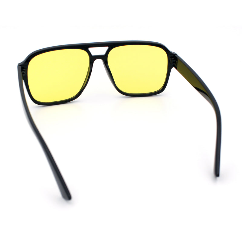 Mens Iconic Retro Tear Drop Officer Style Racer Plastic Sunglasses