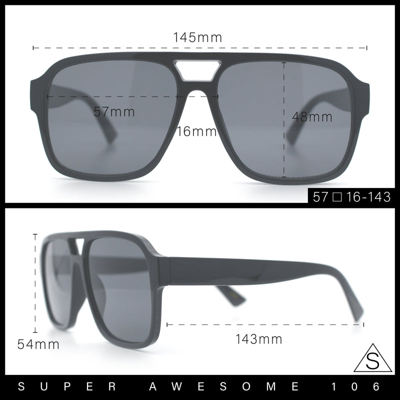 Mens Iconic Retro Tear Drop Officer Style Racer Plastic Sunglasses