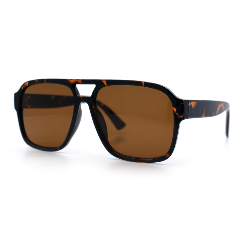 Mens Iconic Retro Tear Drop Officer Style Racer Plastic Sunglasses