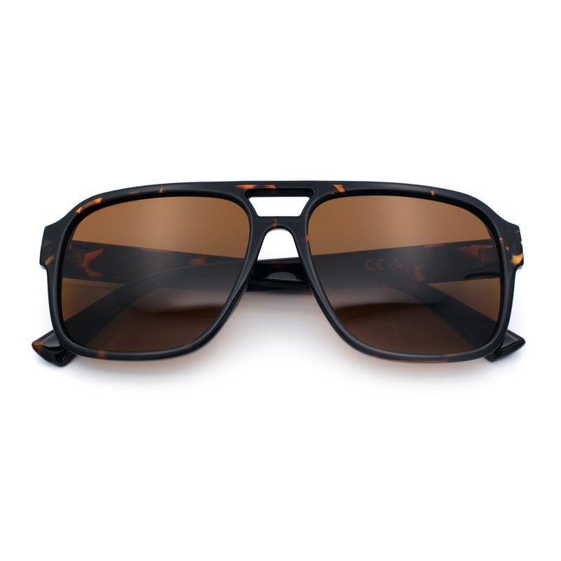 Mens Iconic Retro Tear Drop Officer Style Racer Plastic Sunglasses
