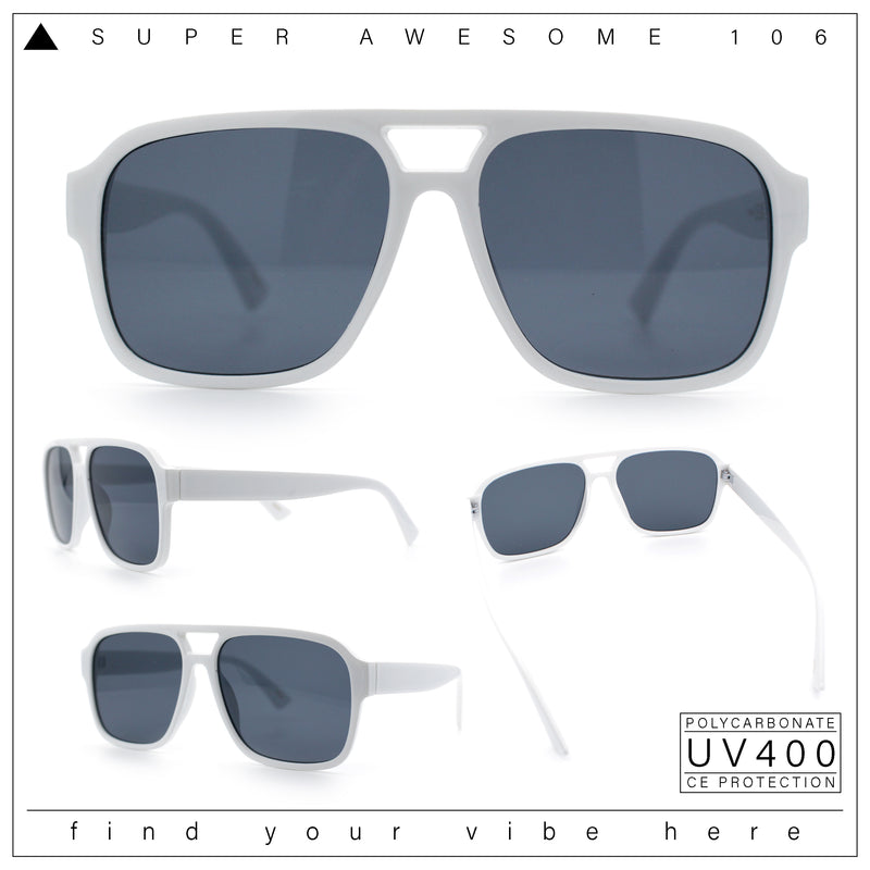 Mens Iconic Retro Tear Drop Officer Style Racer Plastic Sunglasses