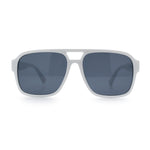 Mens Iconic Retro Tear Drop Officer Style Racer Plastic Sunglasses