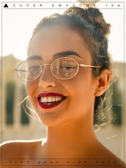 Classic Retro Oval Round Metal Rim Clear Lens Eyeglasses Gold - Clear