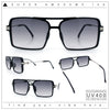 Mens Gentlemanly Rectangle Flat Top Double Bridge Mob Metal Arm Sunglasses