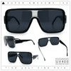 Oversized Rectangle Racer Shield 80s Plastic Fashion Flat Top Sunglasses