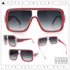 Oversized Rectangle Racer Shield 80s Plastic Fashion Flat Top Sunglasses