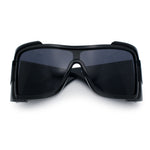 XXL Curved Wrap Around Rectangular Thick Arm Sport Plastic Sunglasses