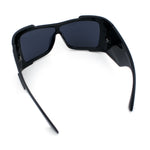 XXL Curved Wrap Around Rectangular Thick Arm Sport Plastic Sunglasses