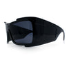 XXL Curved Wrap Around Rectangular Thick Arm Sport Plastic Sunglasses
