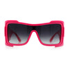 XXL Curved Wrap Around Rectangular Thick Arm Sport Plastic Sunglasses