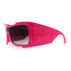 XXL Curved Wrap Around Rectangular Thick Arm Sport Plastic Sunglasses