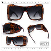XXL Curved Wrap Around Rectangular Thick Arm Sport Plastic Sunglasses