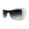 XXL Curved Wrap Around Rectangular Thick Arm Sport Plastic Sunglasses