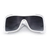 XXL Curved Wrap Around Rectangular Thick Arm Sport Plastic Sunglasses
