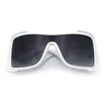 XXL Curved Wrap Around Rectangular Thick Arm Sport Plastic Sunglasses