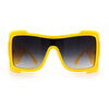 XXL Curved Wrap Around Rectangular Thick Arm Sport Plastic Sunglasses