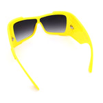 XXL Curved Wrap Around Rectangular Thick Arm Sport Plastic Sunglasses