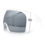 Super Oversized XXL Goggle Style Wrap Around Sport Plastic Sunglasses