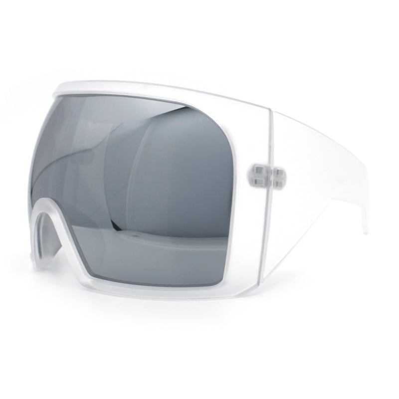 Super Oversized XXL Goggle Style Wrap Around Sport Plastic Sunglasses