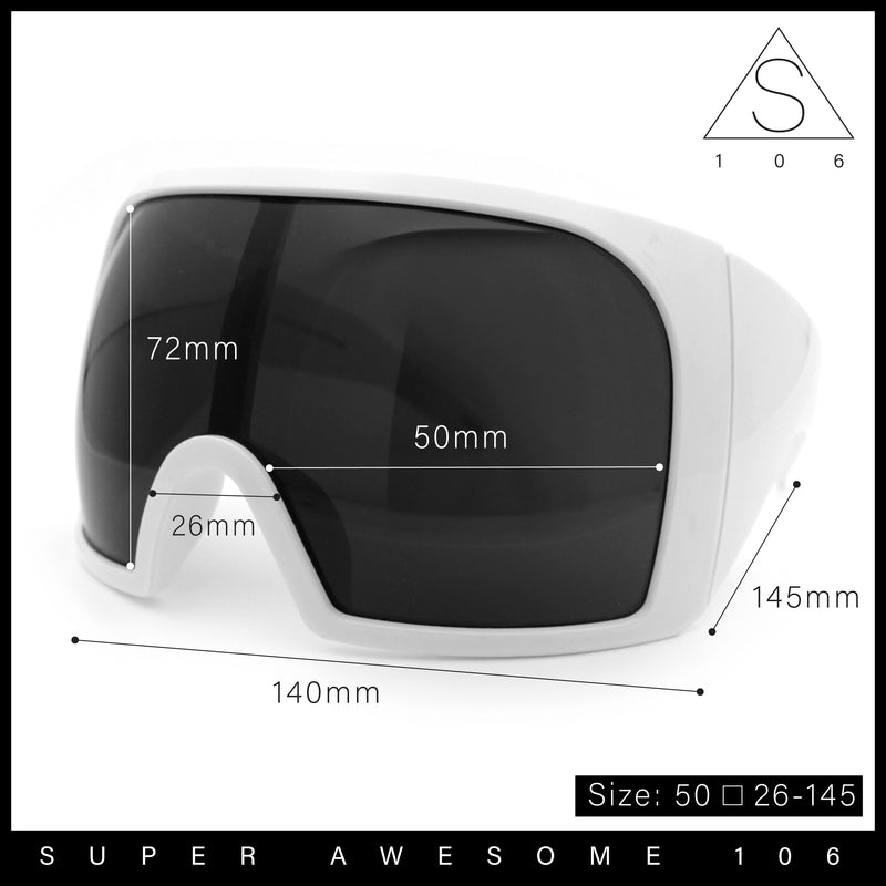 Super Oversized XXL Goggle Style Wrap Around Sport Plastic Sunglasses