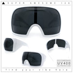 Super Oversized XXL Goggle Style Wrap Around Sport Plastic Sunglasses