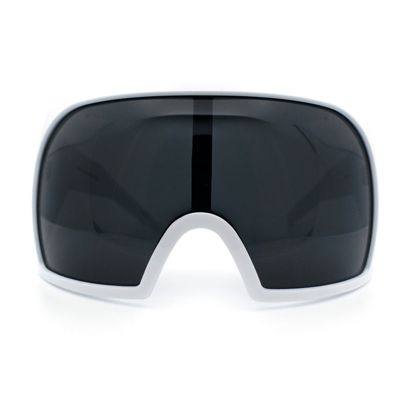 Super Oversized XXL Goggle Style Wrap Around Sport Plastic Sunglasses