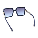 Womens Inset Lens Rectangular Butterfly Chic Plastic Fashion Sunglasses