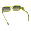 Womens Unique Exposed Side Lens Rectangular Plastic Mod Fashion Sunglasses