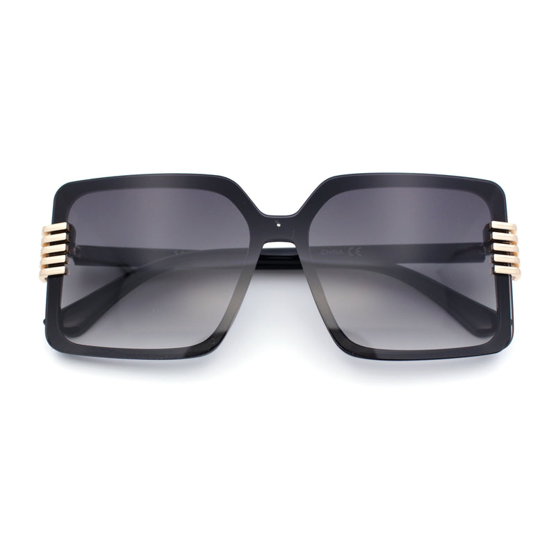 Womens Oversized Rimless Butterfly Rich Luxury Designer Fashion Plastic Sunglasses