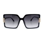 Womens Oversized Rimless Butterfly Rich Luxury Designer Fashion Plastic Sunglasses