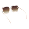 Womens Oversized Rimless Butterfly Rich Luxury Designer Fashion Plastic Sunglasses