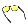 Xloop Night Driving Vision Classic Large Biker Style Wrap Around Plastic Sport Sunglasses