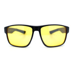 Xloop Night Driving Vision Classic Large Biker Style Wrap Around Plastic Sport Sunglasses