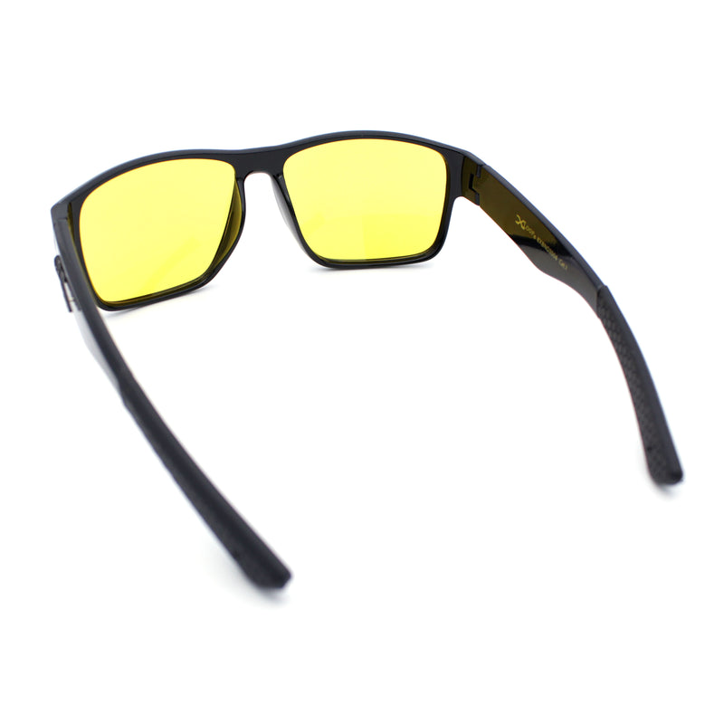Xloop Night Driving Vision Classic Large Biker Style Wrap Around Plastic Sport Sunglasses